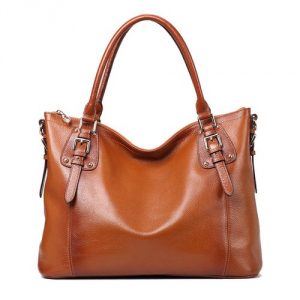 6. Kattee, Women’s Vintage Soft Leather Tote Shoulder Bag